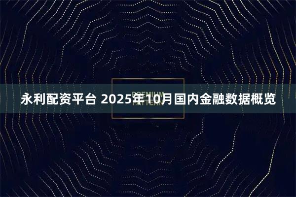 永利配资平台 2025年10月国内金融数据概览