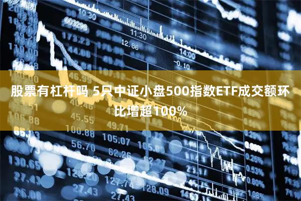 股票有杠杆吗 5只中证小盘500指数ETF成交额环比增超100%